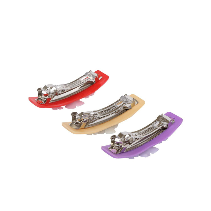 Women Red Lavender Set of 3 French Barrette - Trendisia