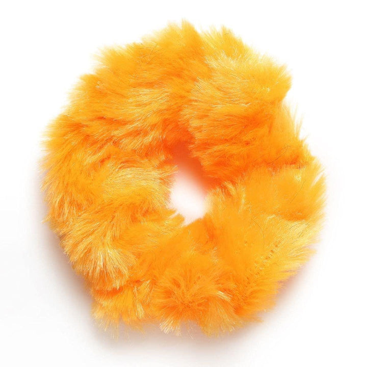 Women Set of 12 Faux Fur Scrunchies - Trendisia