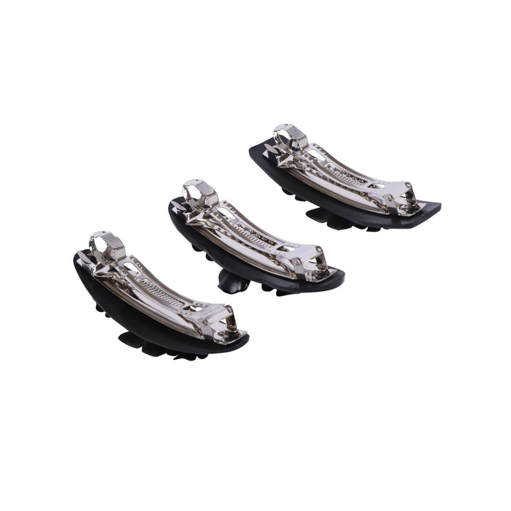 Women Set Of 3 Black French Barrette Clips - Trendisia