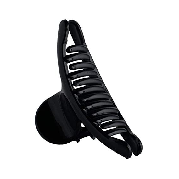 Women Set Of 6 Black Acrylic Claw Clips - Trendisia