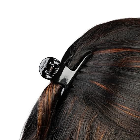 Women Set Of 6 Black Acrylic Claw Clips - Trendisia
