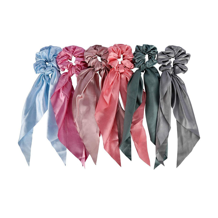 Women Set of 6 Hair Scrunchies - Trendisia