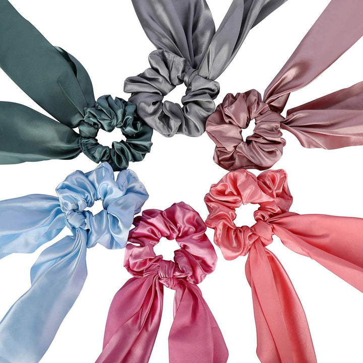 Women Set of 6 Hair Scrunchies - Trendisia