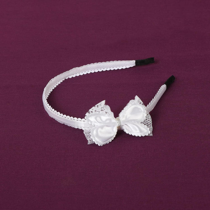 Women White Bow Headband - Trendisia