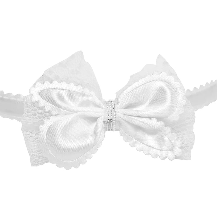 Women White Bow Headband - Trendisia