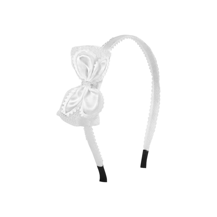 Women White Bow Headband - Trendisia