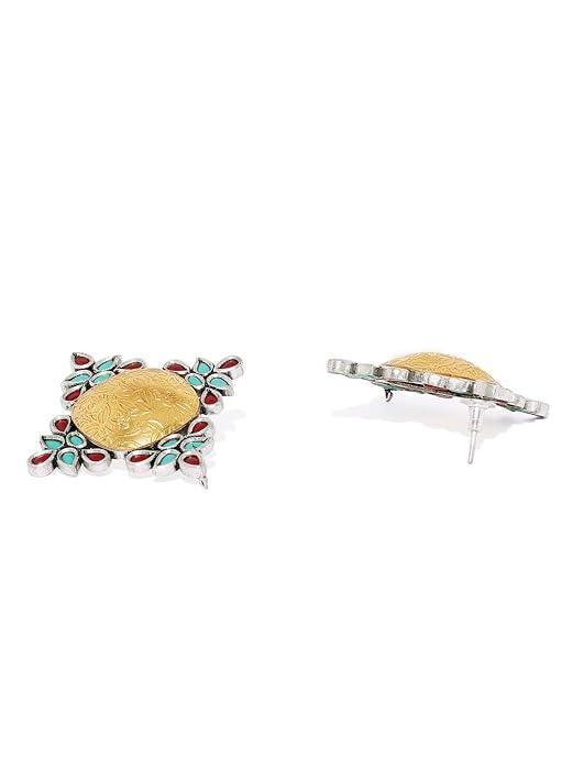 Women Yellow Square Studs - Trendisia